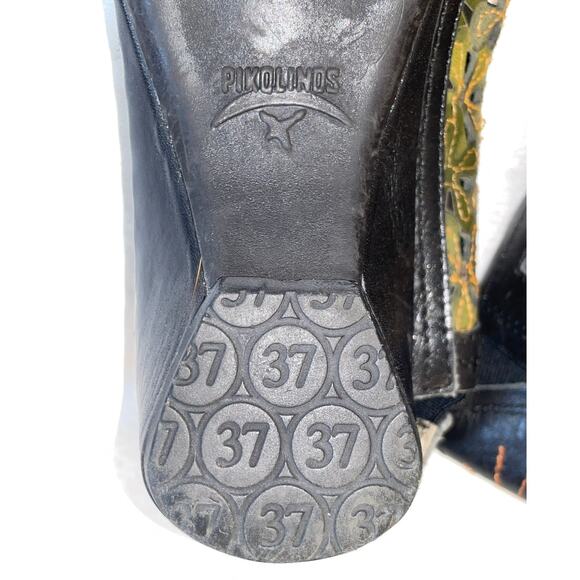 Pikolinos ROMANA Heeled Sandals - Women's Size 37 -‎ Made in Spain - Floral - Picture 10 of 13